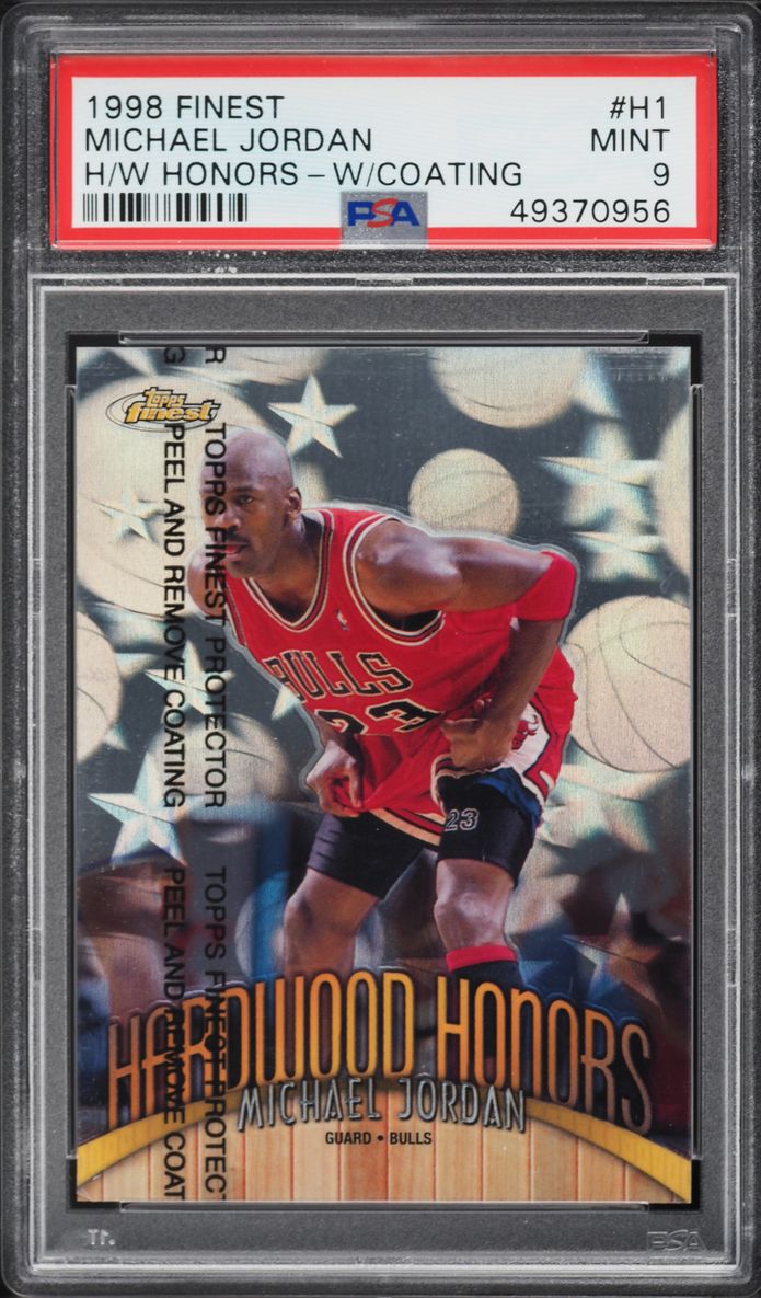 1998 Finest Hardwood Honors w/ Coating Michael Jordan #H1 PSA 9 MINT