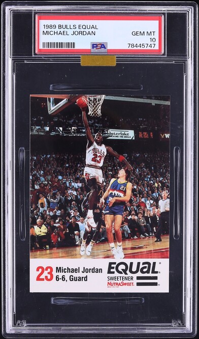 1989 Equal Bulls Michael Jordan MBA PSA 10 GEM MINT