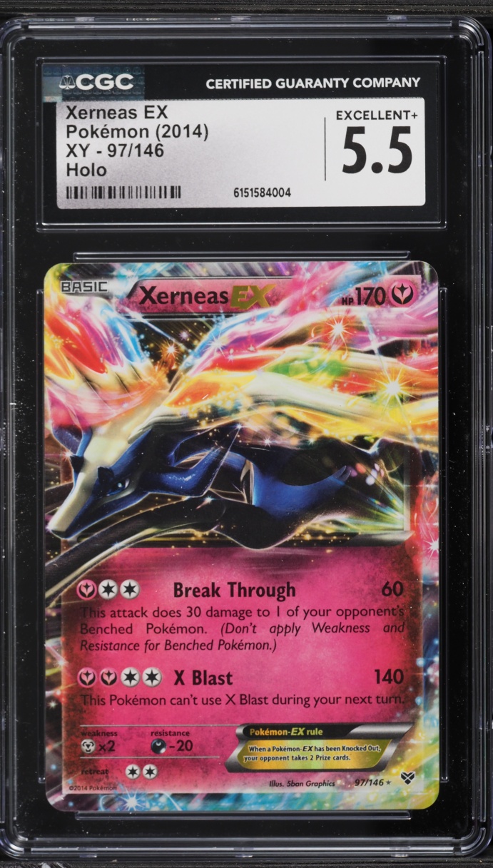 2014 Pokemon XY Holo Xerneas EX #97 CGC 5.5 EX+
