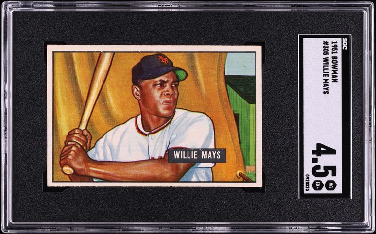 1951 Bowman Willie Mays ROOKIE #305 SGC 4.5 VGEX+