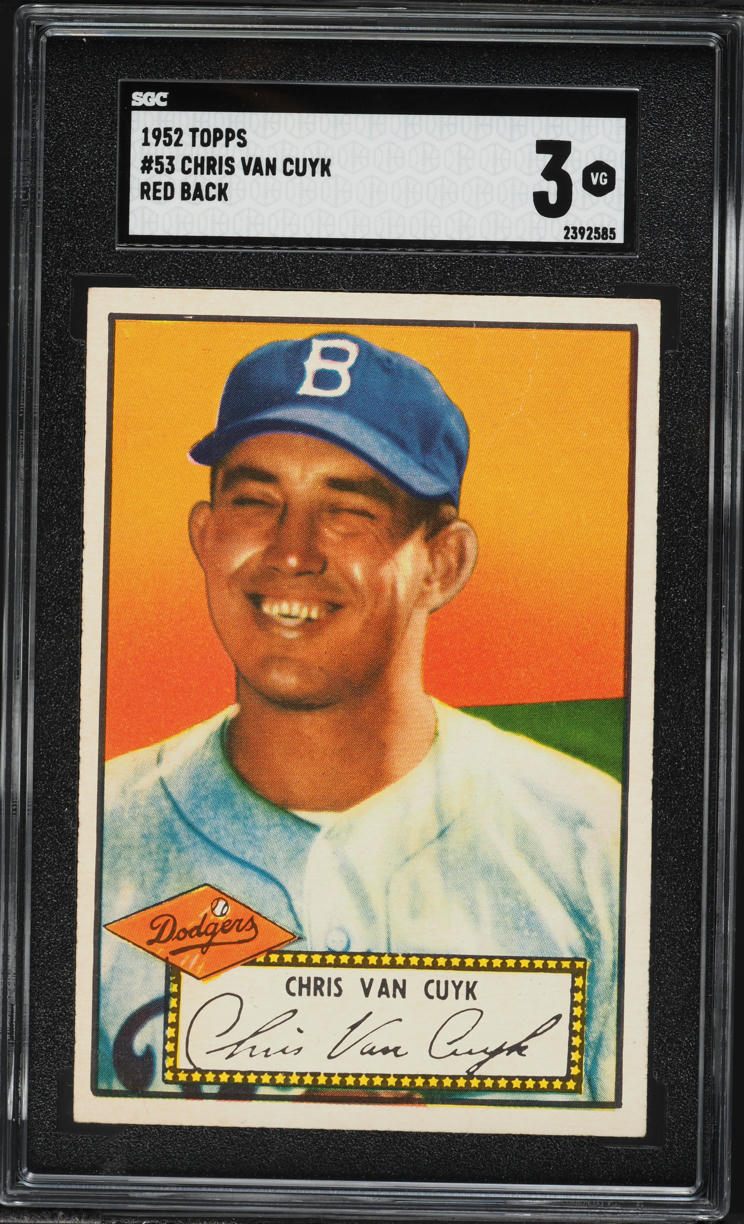1952 Topps Chris Van Cuyk #53 SGC 3 VG