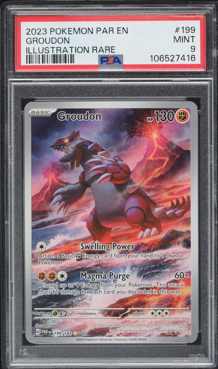 2023 Pokemon Scarlet & Violet Paradox Rift IR Groudon #199 PSA 9 MINT