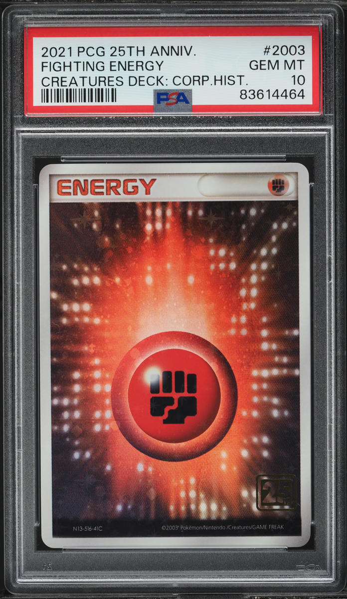 2021 Pokemon Japanese Creatures Deck Corporate History Fighting Energy PSA 10