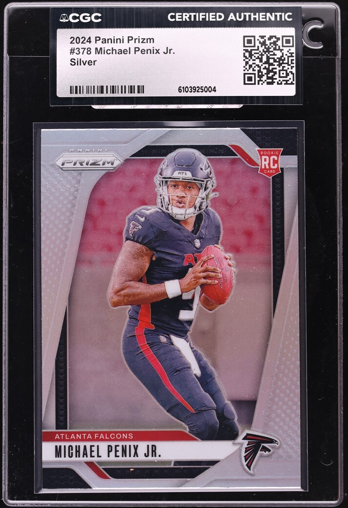 2024 Panini Prizm Silver Michael Penix Jr. ROOKIE #378 CGC AUTH
