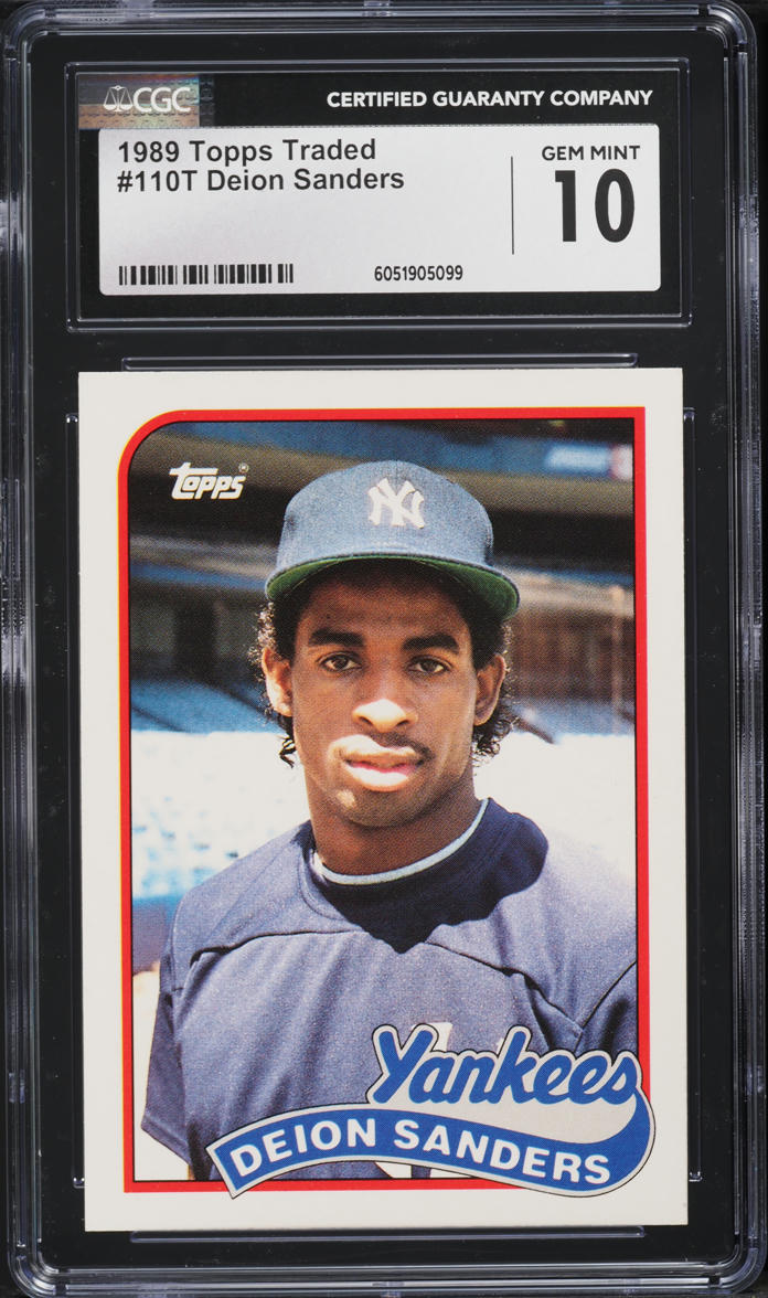 1989 Topps Traded Deion Sanders ROOKIE #110T CGC 10 GEM MINT