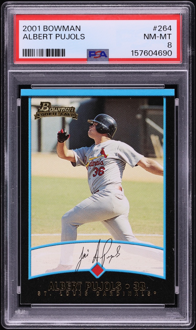 2001 Bowman Albert Pujols ROOKIE #264 PSA 8 NM-MT