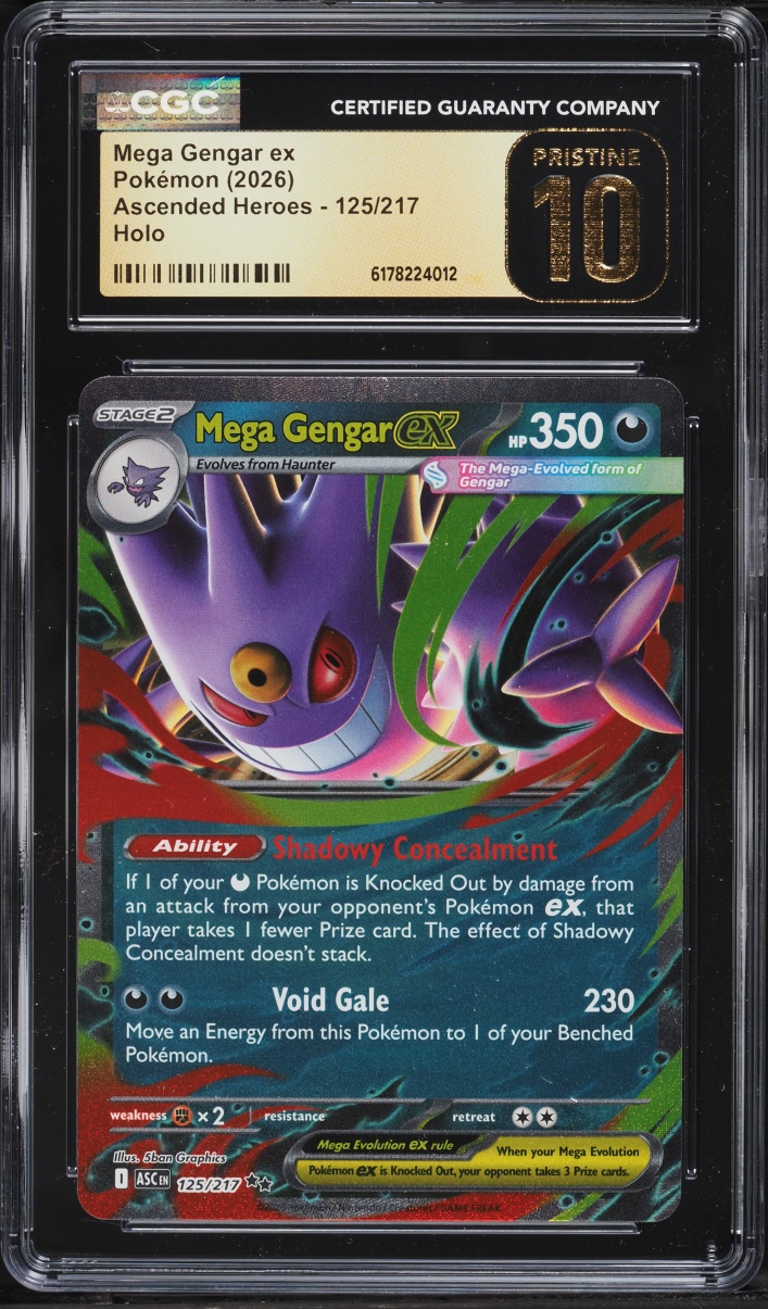 2026 Pokemon Mega Evolution Ascended Heroes Holo Mega Gengar Ex #125 CGC 10 Pristine