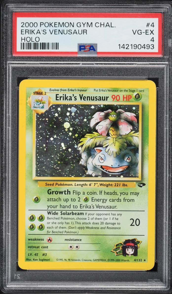 2000 Pokemon Gym Challenge Holo Erika's Venusaur #4 PSA 4 VGEX