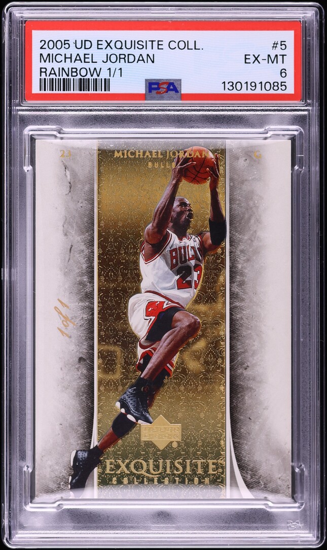 2005 Exquisite Collection Rainbow Michael Jordan 1/1 #5 PSA 6 EXMT