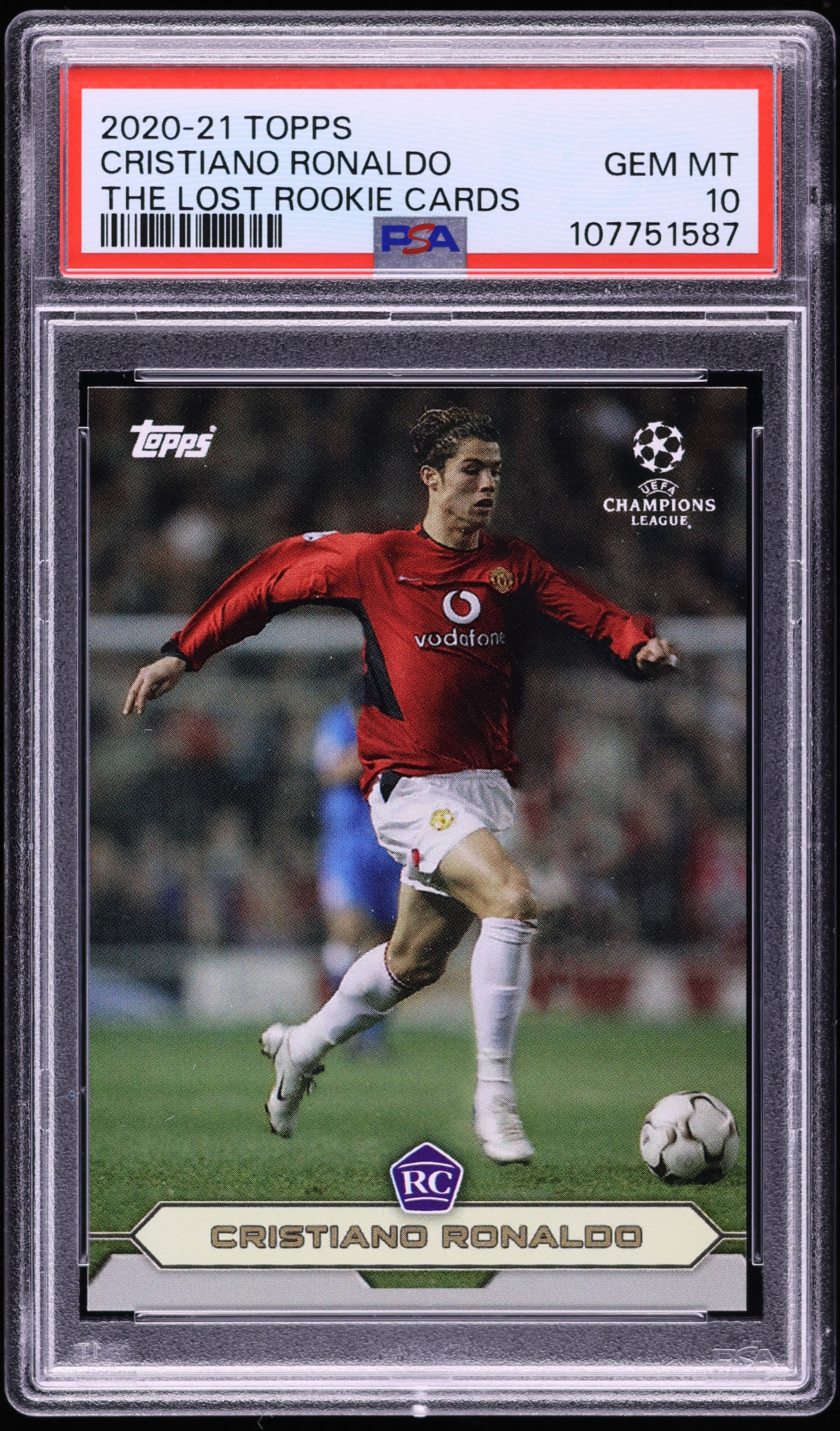 2020 Topps The Lost Rookie Cards Cristiano Ronaldo PSA 10