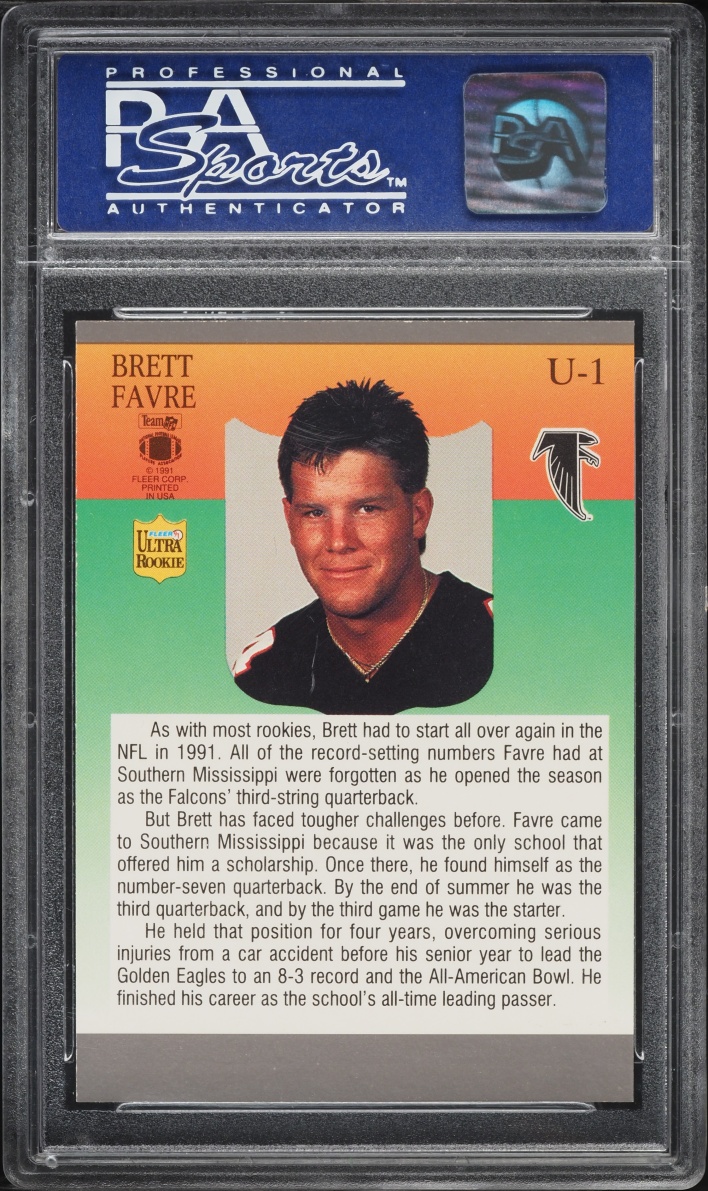 1991 Ultra Update Brett Favre ROOKIE #U-1 PSA 9 MINT