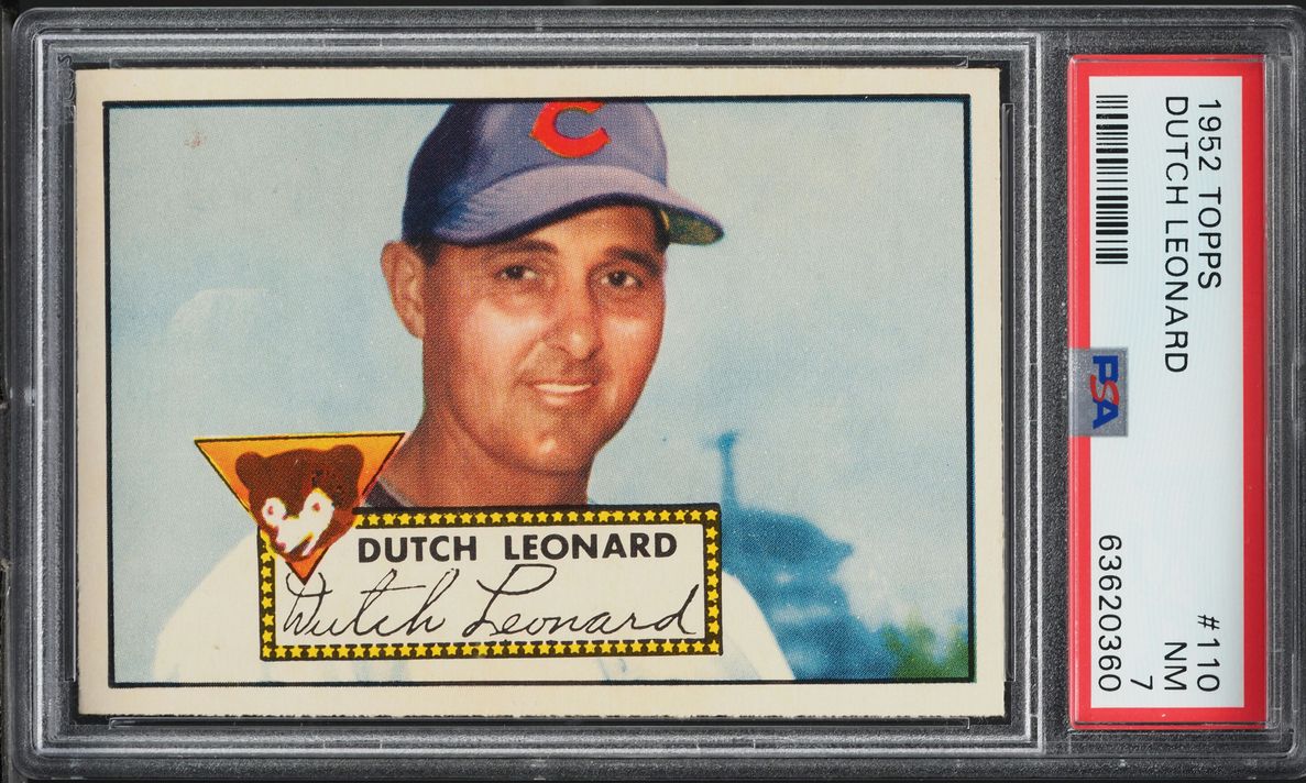 1952 Topps Dutch Leonard #110 PSA 7 NRMT