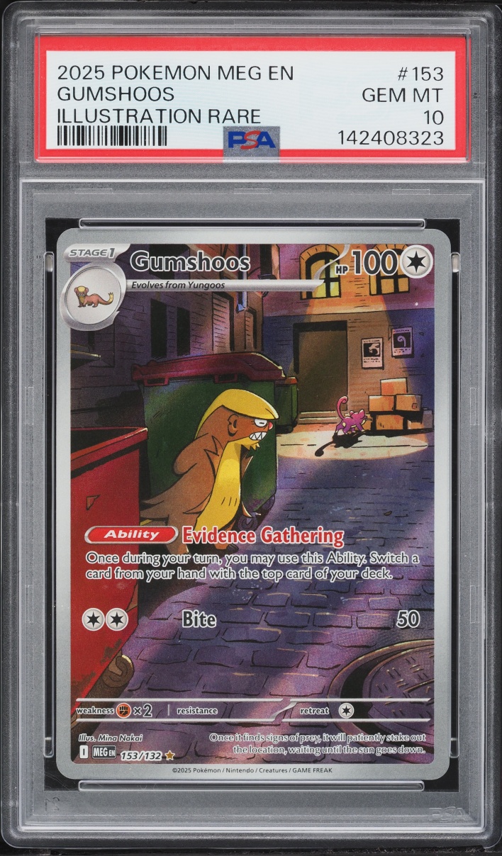 2025 Pokemon Mega Evolution IR Gumshoos #153 PSA 10 GEM MINT