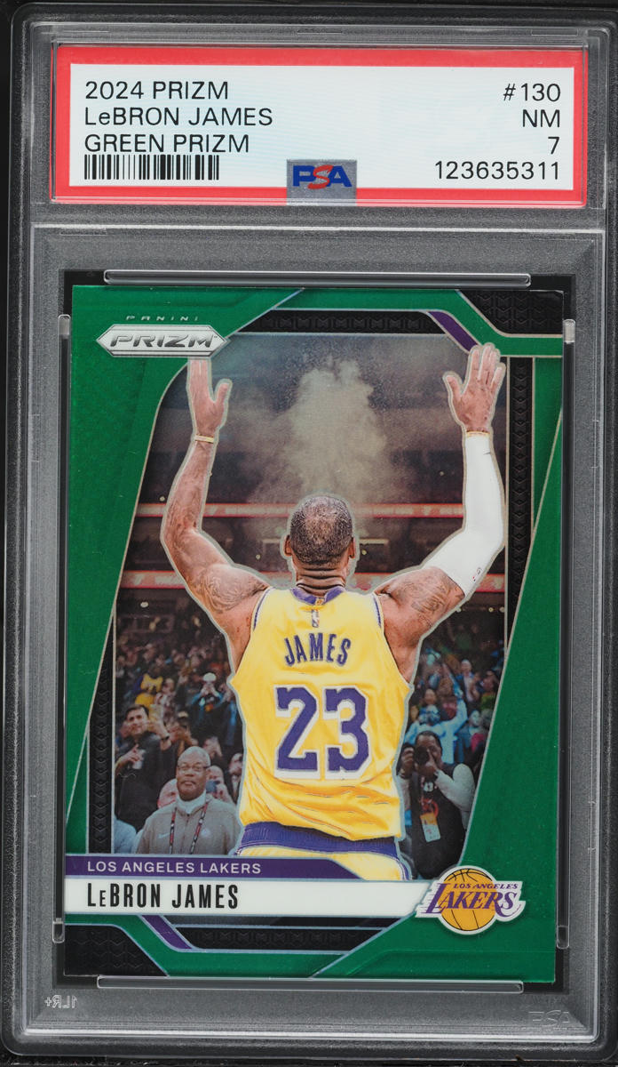 2024 Panini Prizm Green LeBron James #130 PSA 7 NRMT