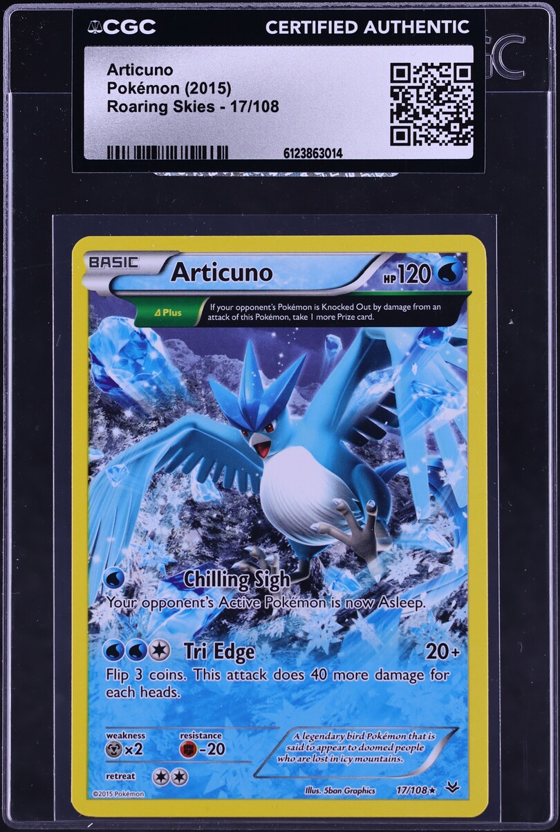 2015 Pokemon XY Roaring Skies Articuno #17 CGC AUTH
