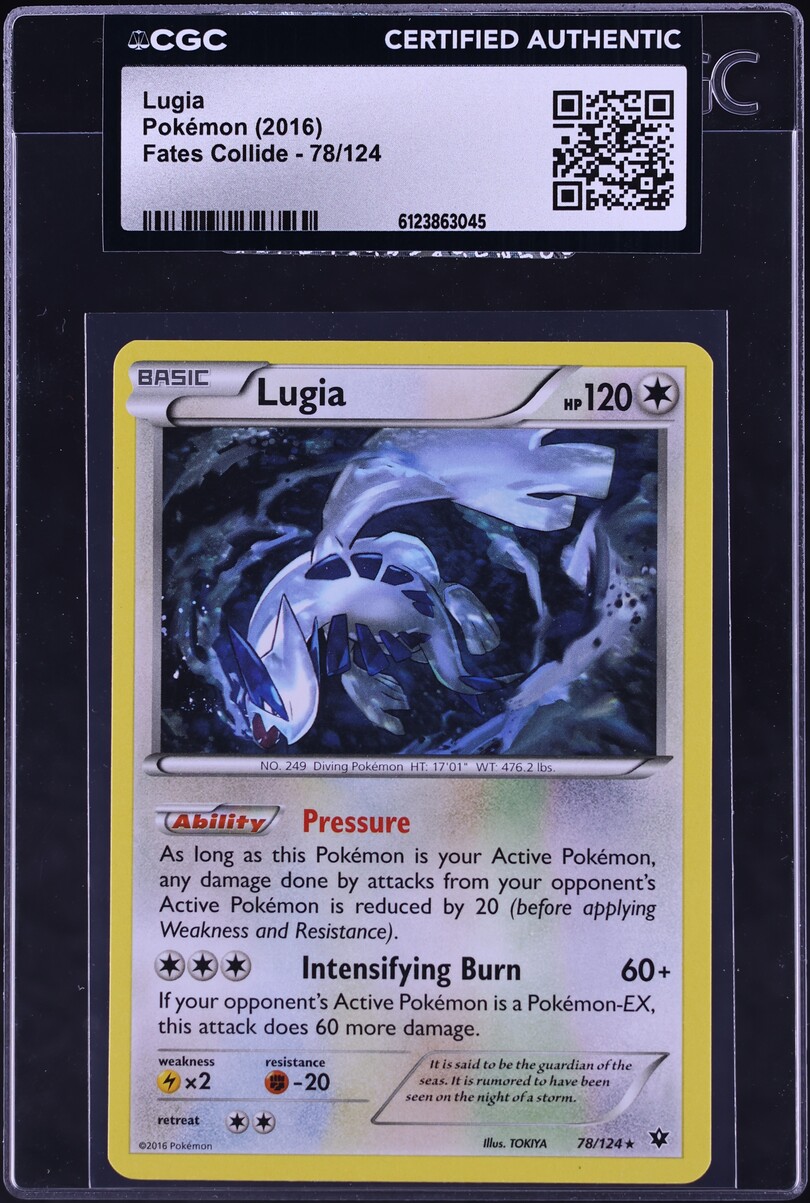 2016 Pokemon XY Fates Collide Lugia #78 CGC AUTH