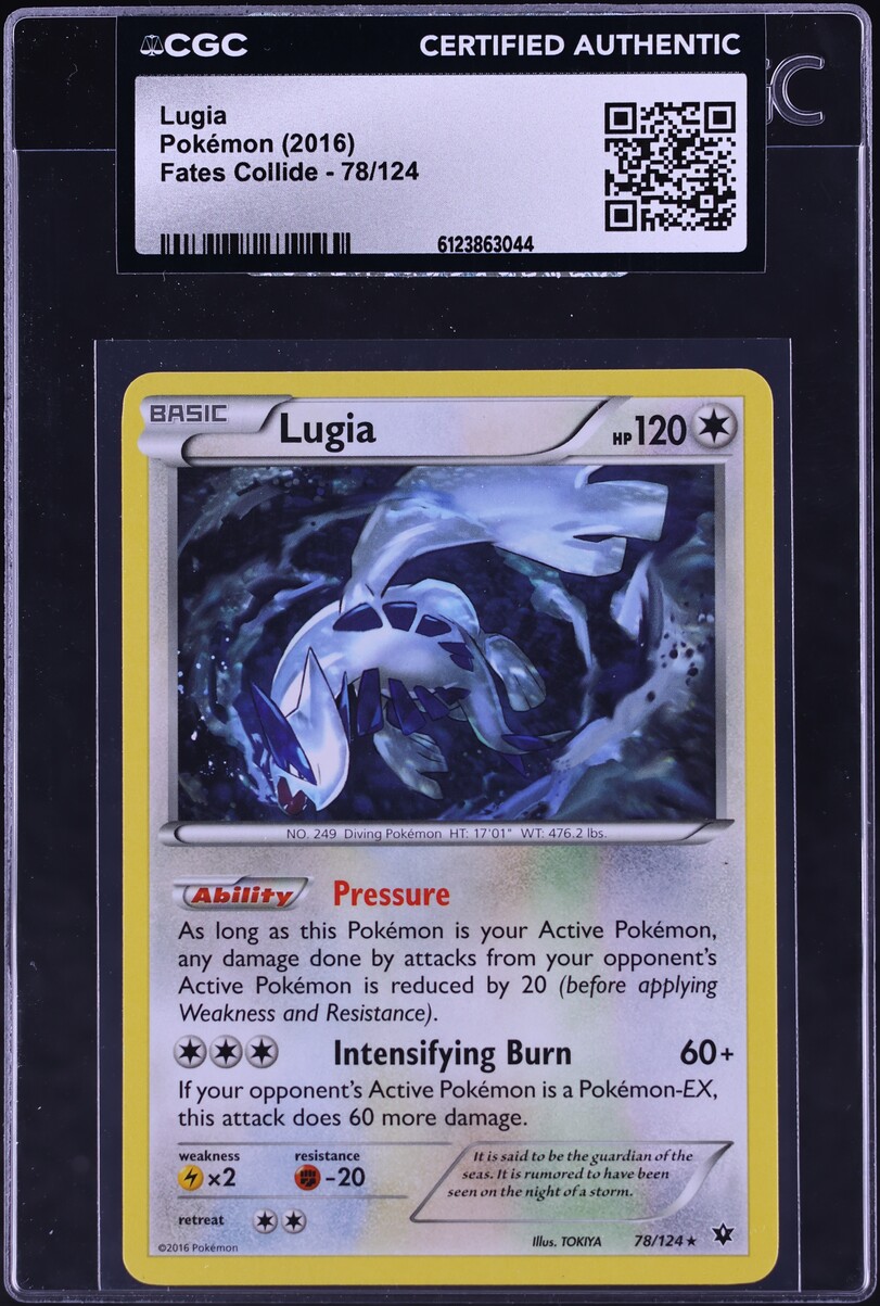 2016 Pokemon XY Fates Collide Lugia #78 CGC AUTH