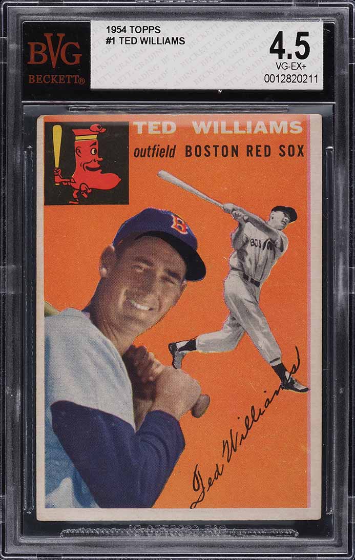 1954 Topps Ted Williams #1 BVG 4.5 VGEX+