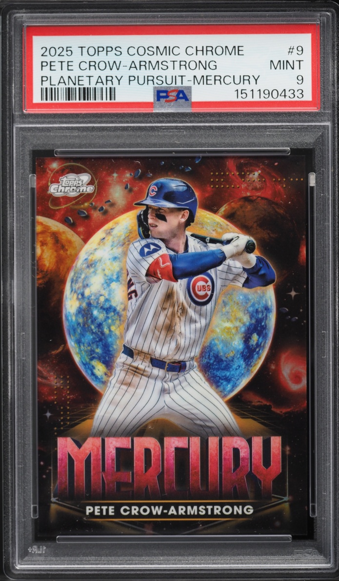 2025 Topps Chrome Cosmic Planetary Pursuit Mercury Pete Crow-Armstrong #9 PSA 9 MINT
