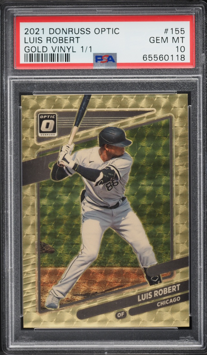 2021 Donruss Optic Gold Vinyl Luis Robert 1/1 #155 PSA 10 GEM MINT