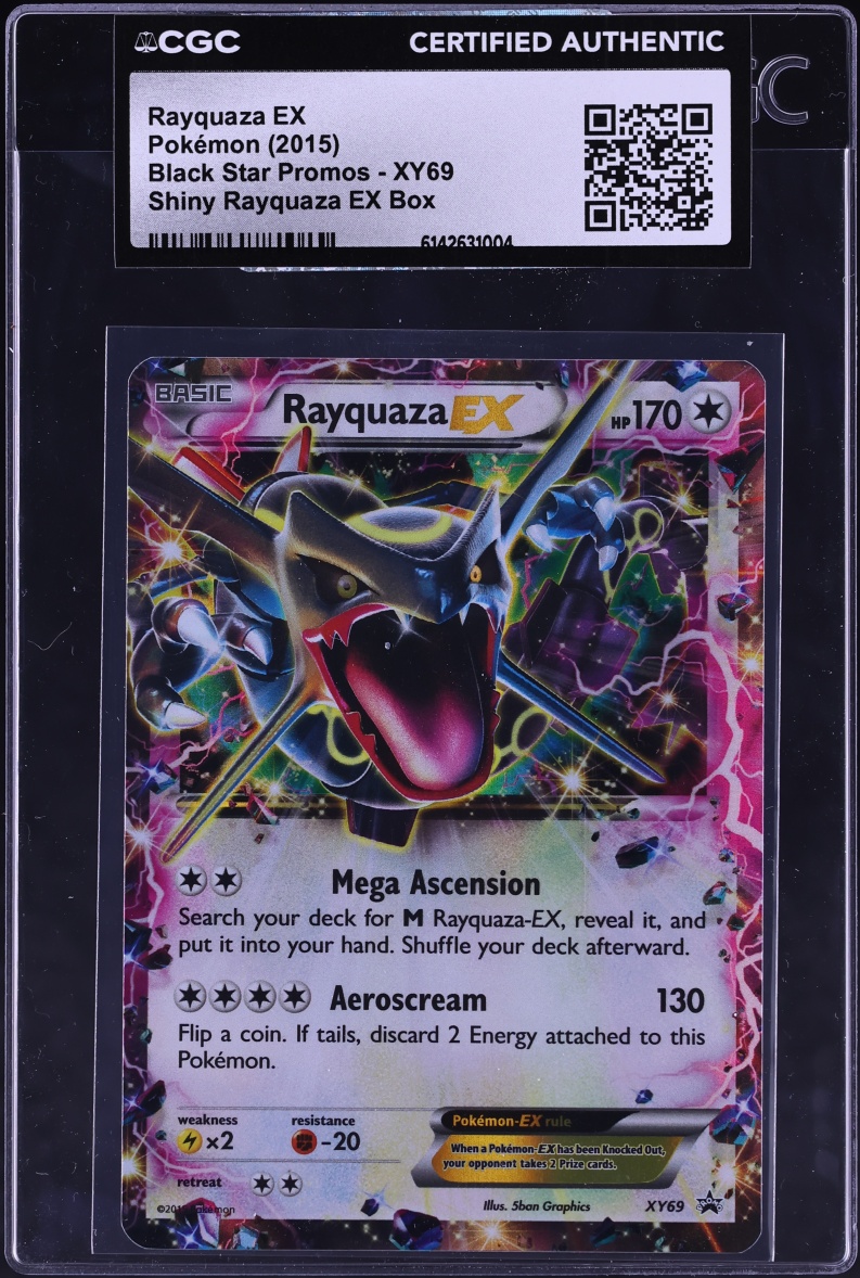 2015 Pokemon XY Black Star Promo Holo Rayquaza EX #XY69 CGC AUTH