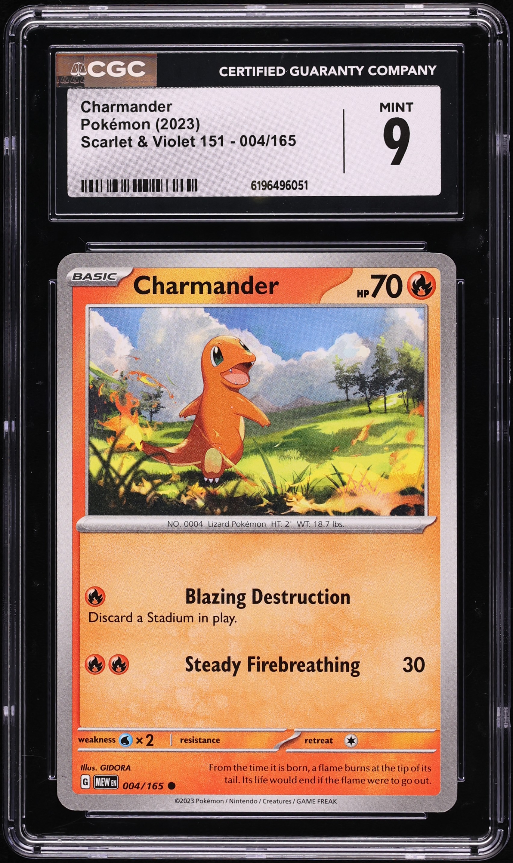 2023 Pokemon Scarlet & Violet 151 Charmander #4 CGC 9 MINT