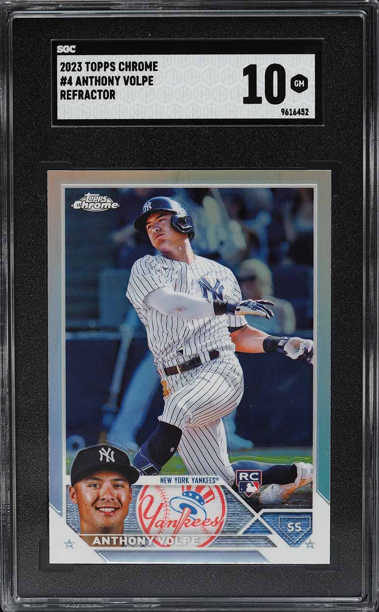2023 Topps Chrome Refractor Anthony Volpe ROOKIE #4 SGC 10 GEM MINT