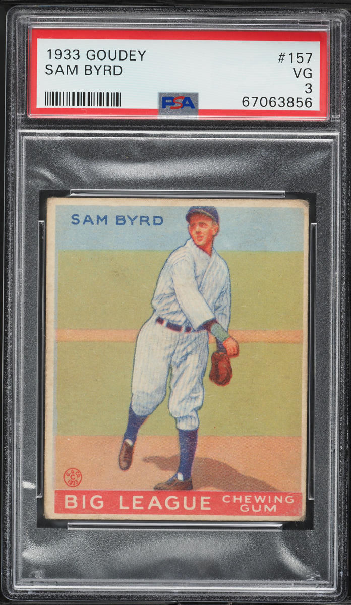1933 Goudey Sam Byrd #157 PSA 3 VG