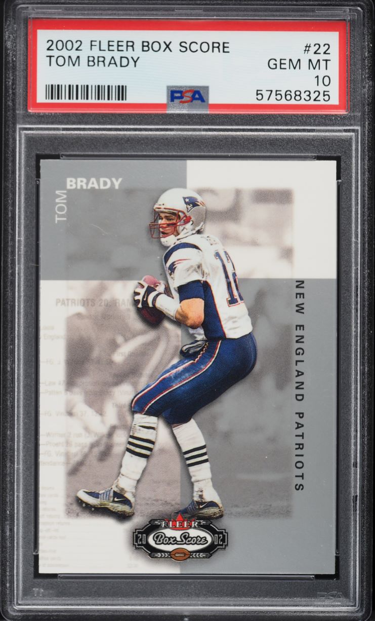 2002 Fleer Box Score Tom Brady #22 PSA 10 GEM MINT
