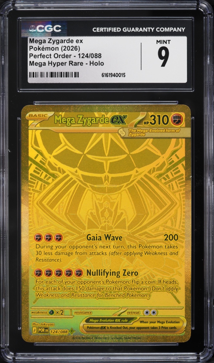 2026 Pokemon Mega Evolution Perfect Order MHR Mega Zygarde Ex #124 CGC 9 MINT