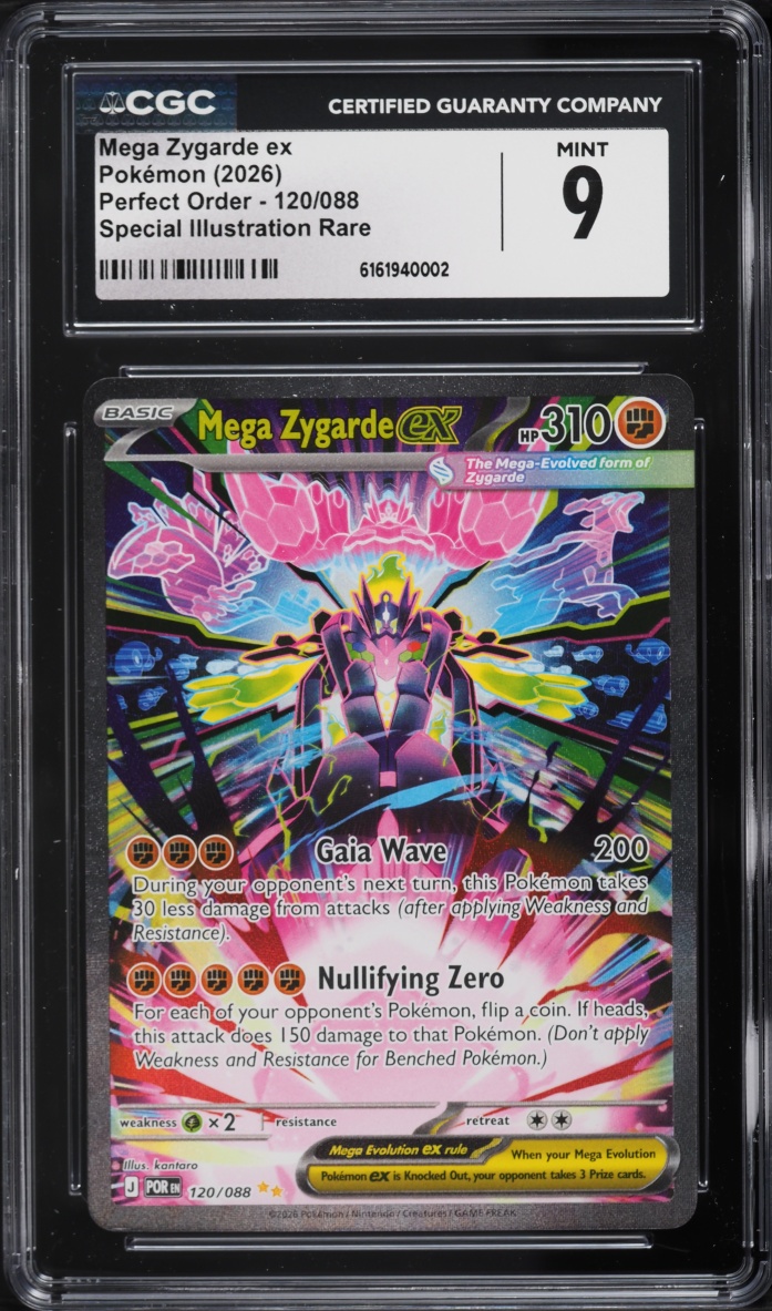2026 Pokemon Mega Evolution Perfect Order SIR Mega Zygarde Ex #120 CGC 9 MINT