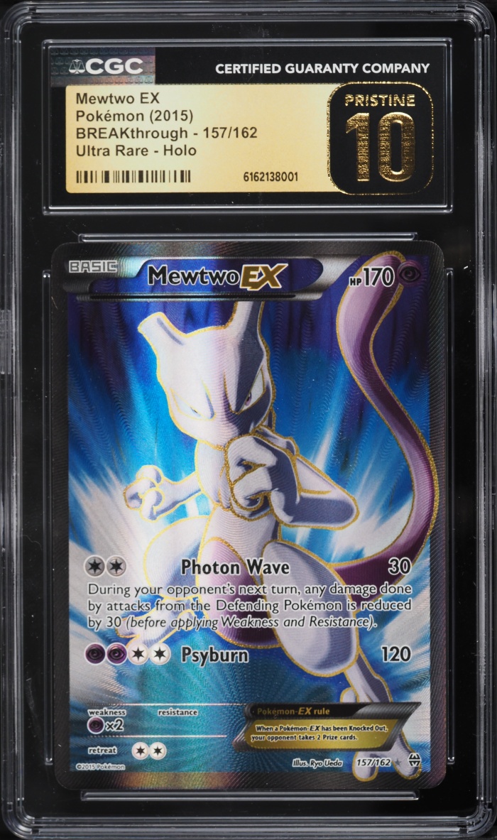2015 Pokemon XY BREAKthrough Full Art Mewtwo EX #157 CGC 10 PRISTINE