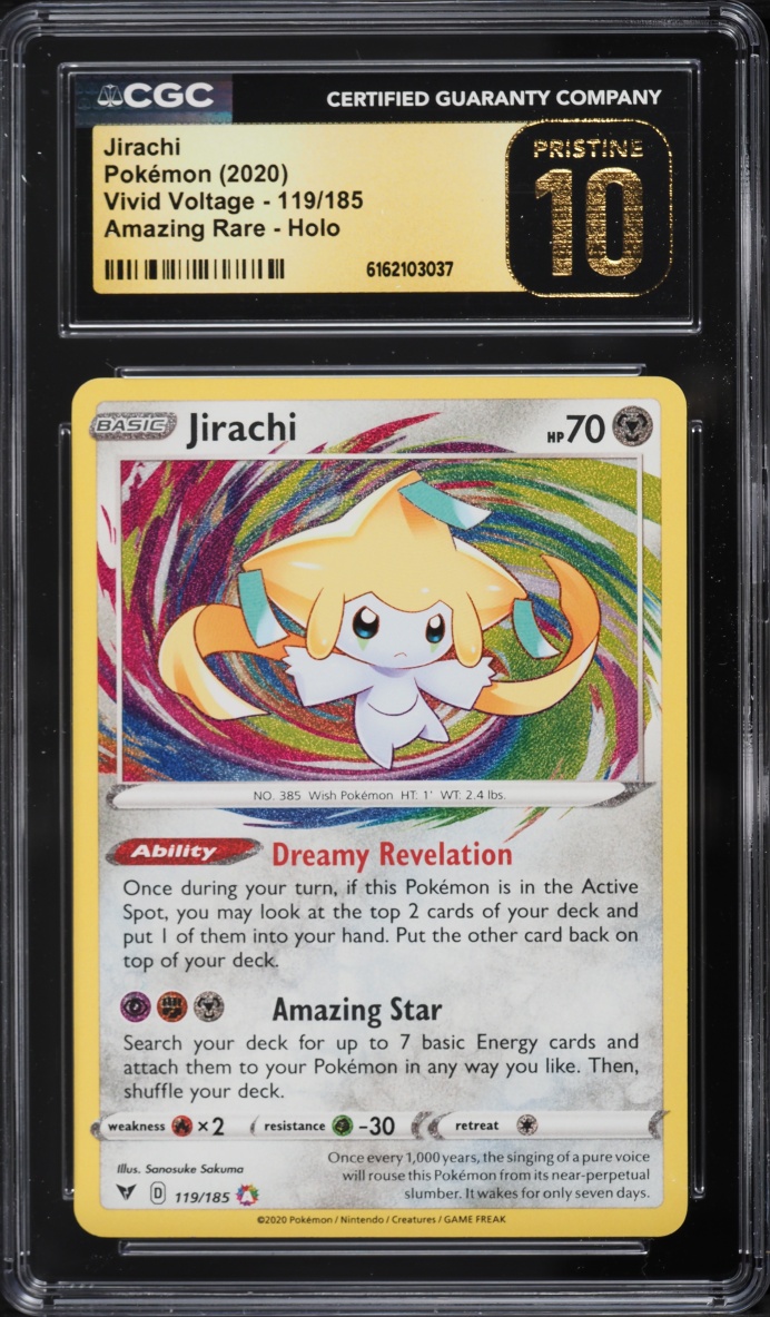 2020 Pokemon Sword & Shield Vivid Voltage Amazing Rare Jirachi #119 CGC 10 PRISTINE
