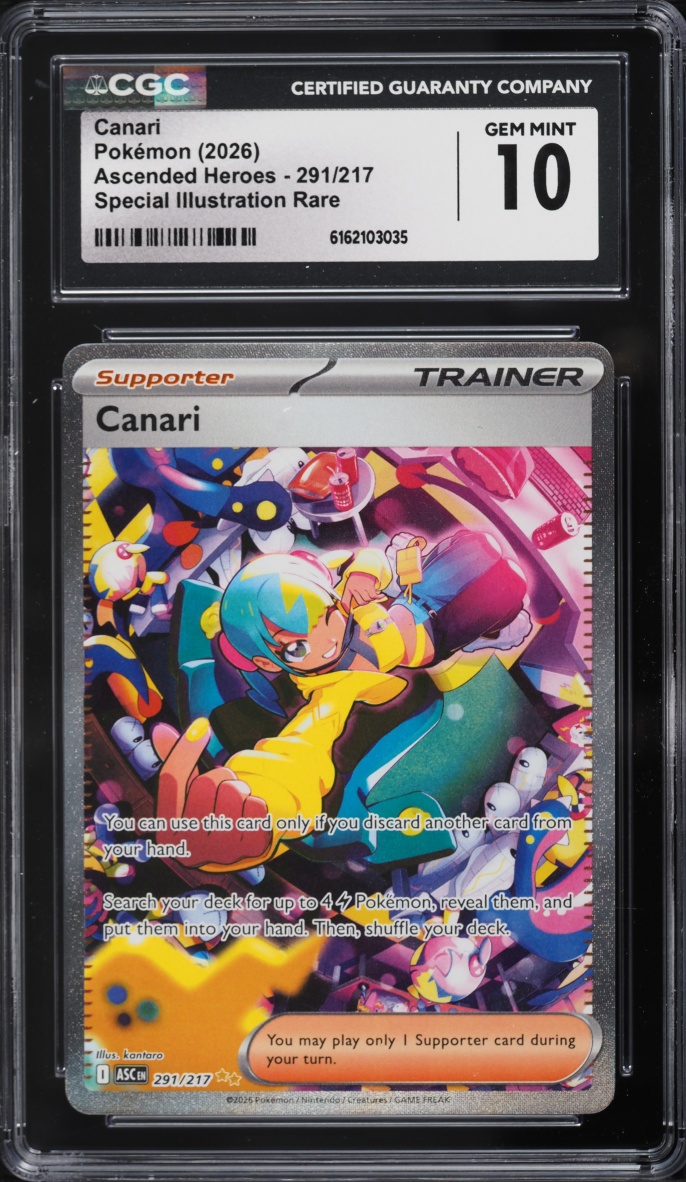 2026 Pokemon Mega Evolution Ascended Heroes SIR Canari #291 CGC 10 GEM MINT