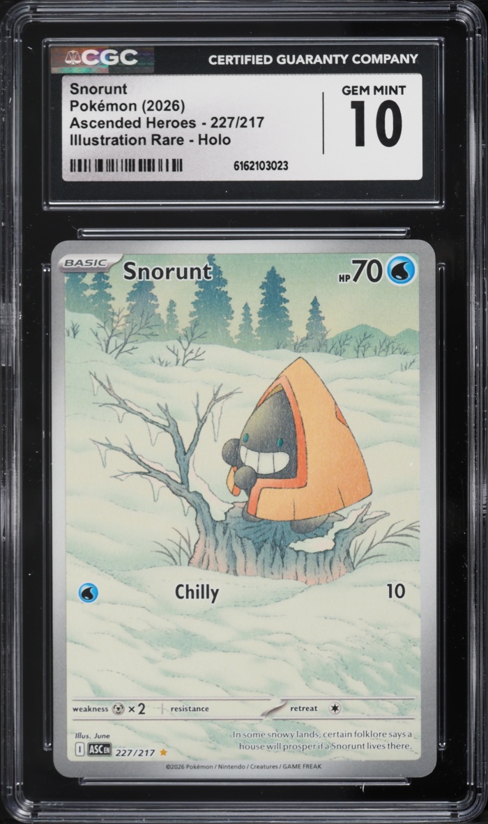 2026 Pokemon Mega Evolution Ascended Heroes IR Snorunt #227 CGC 10 GEM MINT
