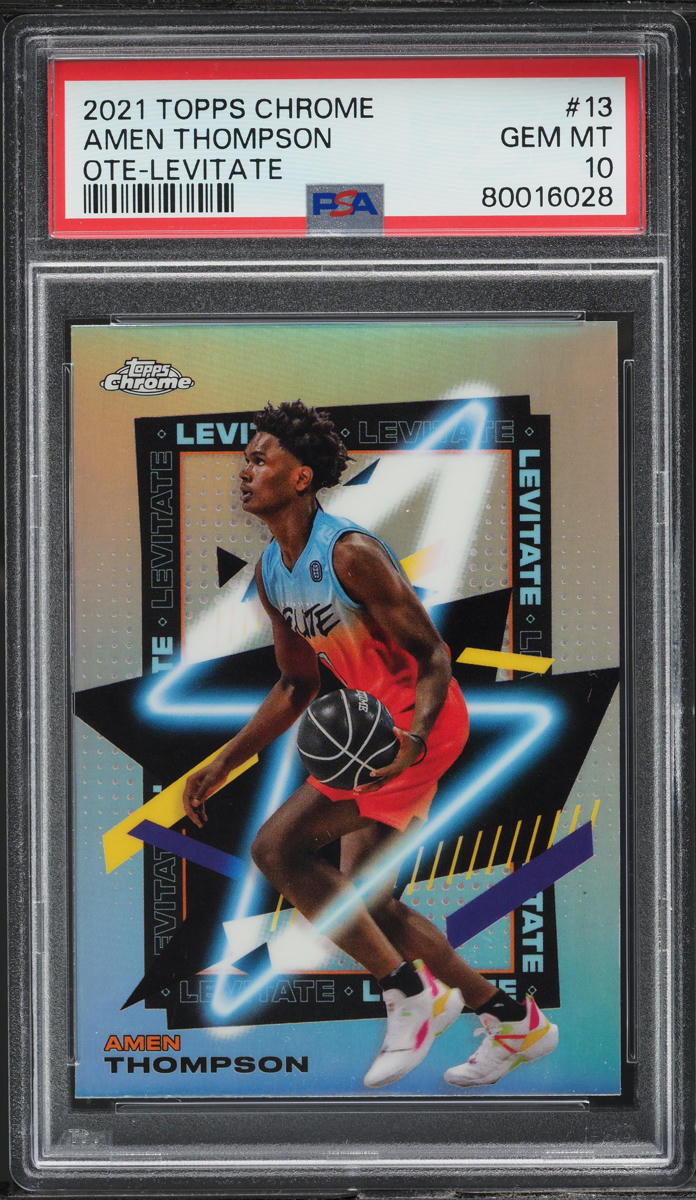 2021 Topps Chrome Overtime Elite Levitate Amen Thompson ROOKIE #LEV-13 PSA 10