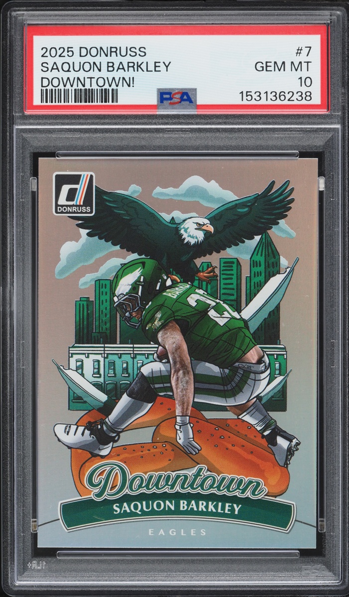 2025 Donruss Downtown Saquon Barkley #7 PSA 10 GEM MINT