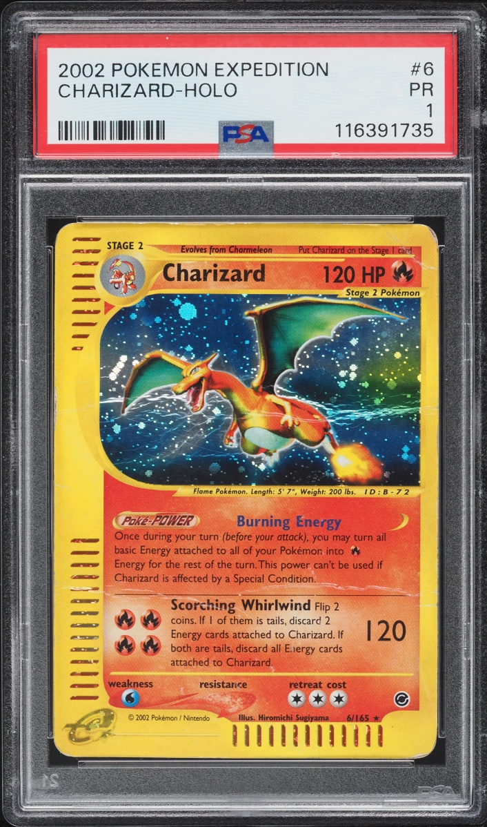 2002 Pokemon Expedition Holo Charizard #6 PSA 1 PR