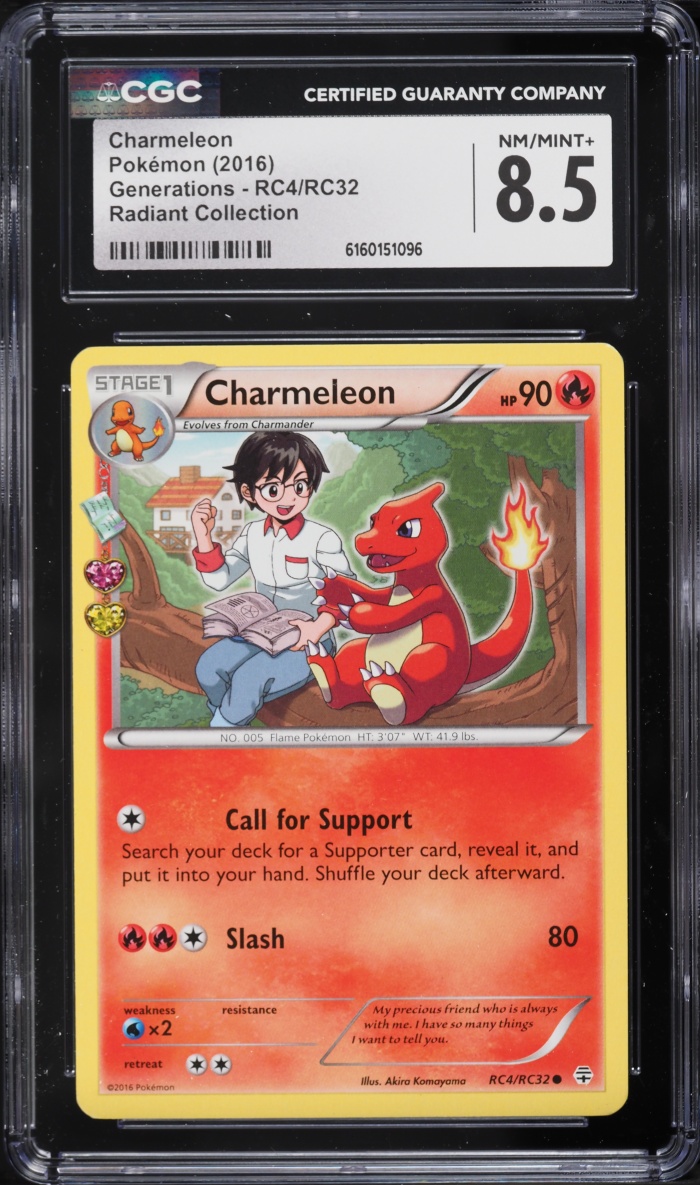 2016 Pokemon XY Generations Radiant Collection Charmeleon #RC4 CGC 8.5 NM-MT+