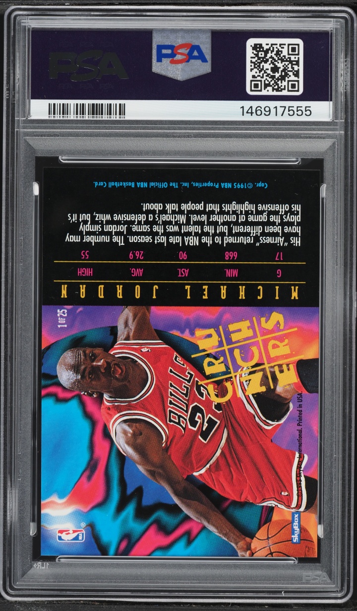 1995 Hoops Number Crunchers Michael Jordan #1 PSA 10 GEM MINT