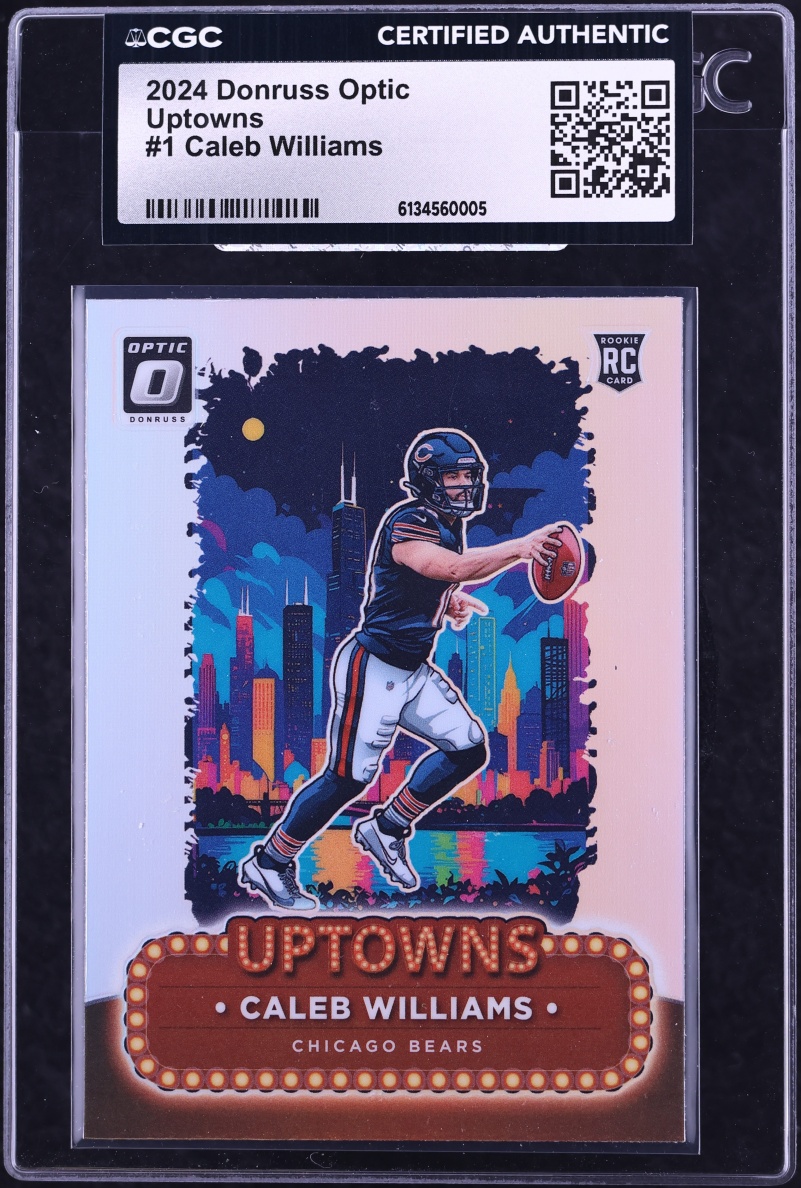 2024 Donruss Optic Uptowns Prizm Caleb Williams ROOKIE #1 CGC AUTH