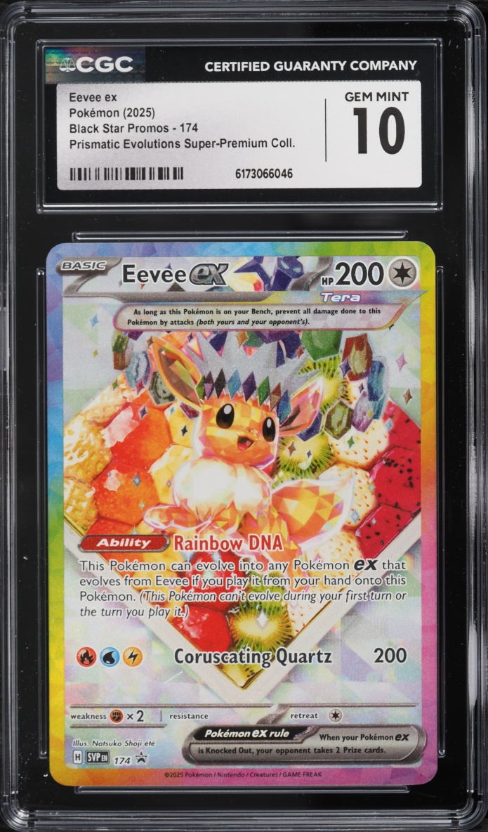 2025 Pokemon SV Promo Prismatic Evolutions Super Premium Coll. Full Art Eevee EX #174 CGC 10