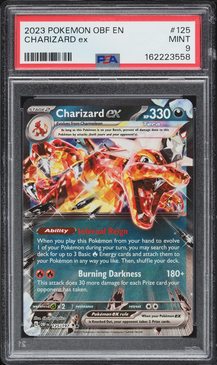 2023 Pokemon Scarlet & Violet Obsidian Flames Holo Charizard Ex #125 PSA 9 MINT
