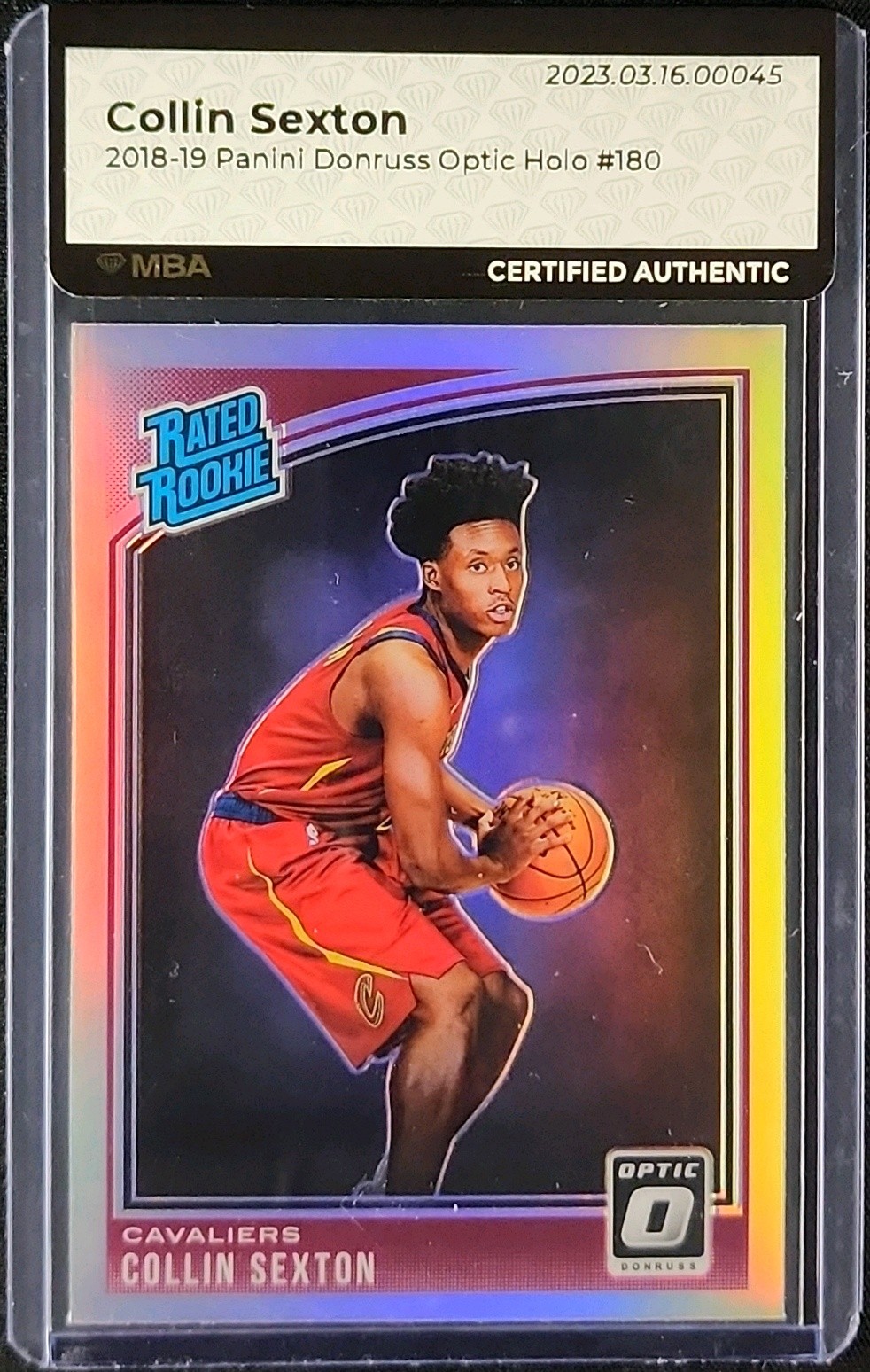 【99シリ RC AUTO】COLLIN SEXTON　DONRUSS 2018 Donruss Optic Holo Collin Sexton ROOKIE #180 MBA AUTH on