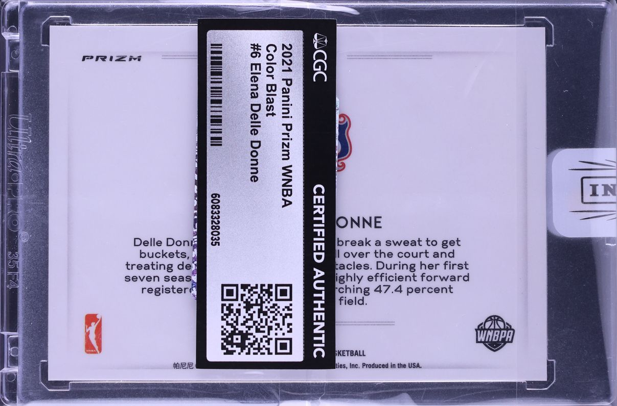 2021 Panini Prizm WNBA Color Blast Elena Delle Donne #6 CGC AUTH