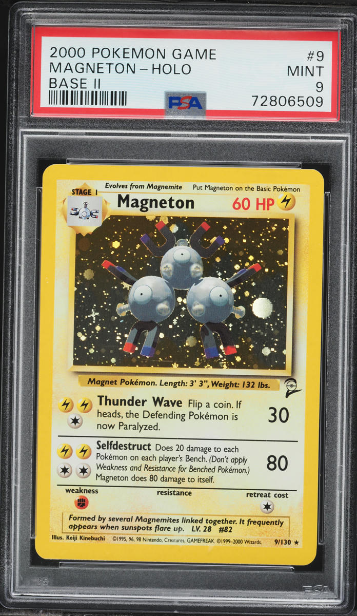 2000 Pokemon Base Set 2 Holo Magneton #9 PSA 9 MINT