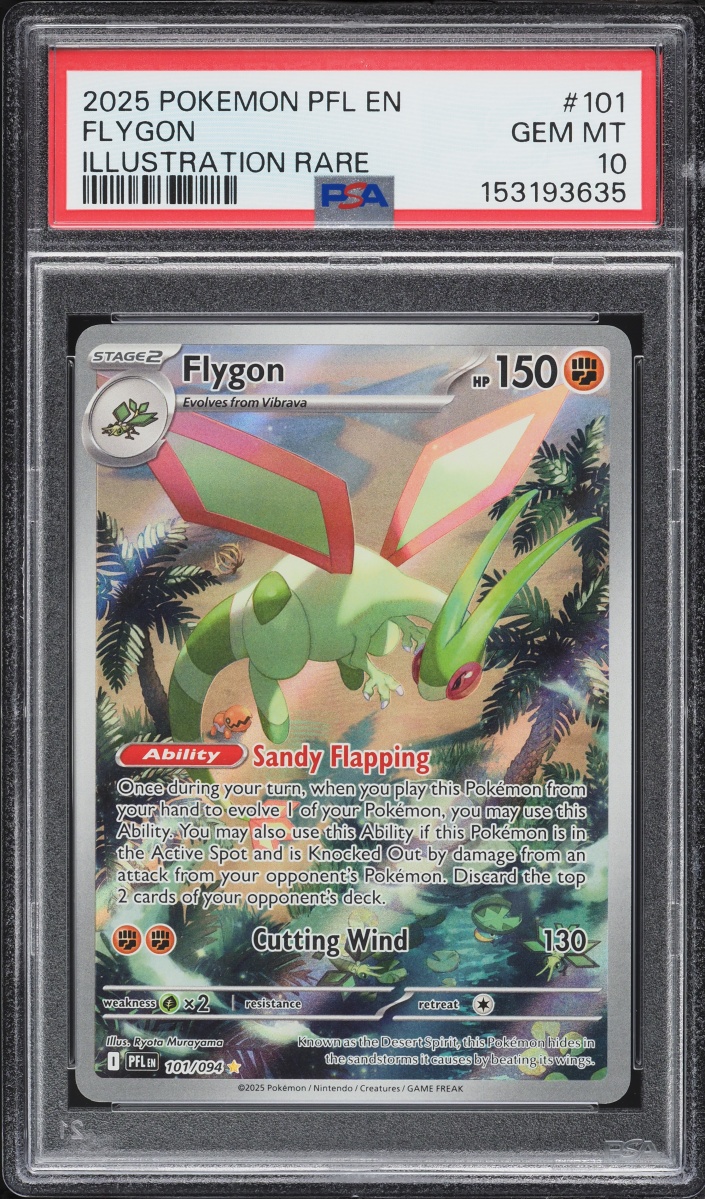 2025 Pokemon Mega Evolution Phantasmal Flames IR Flygon #101 PSA 10 GEM MINT