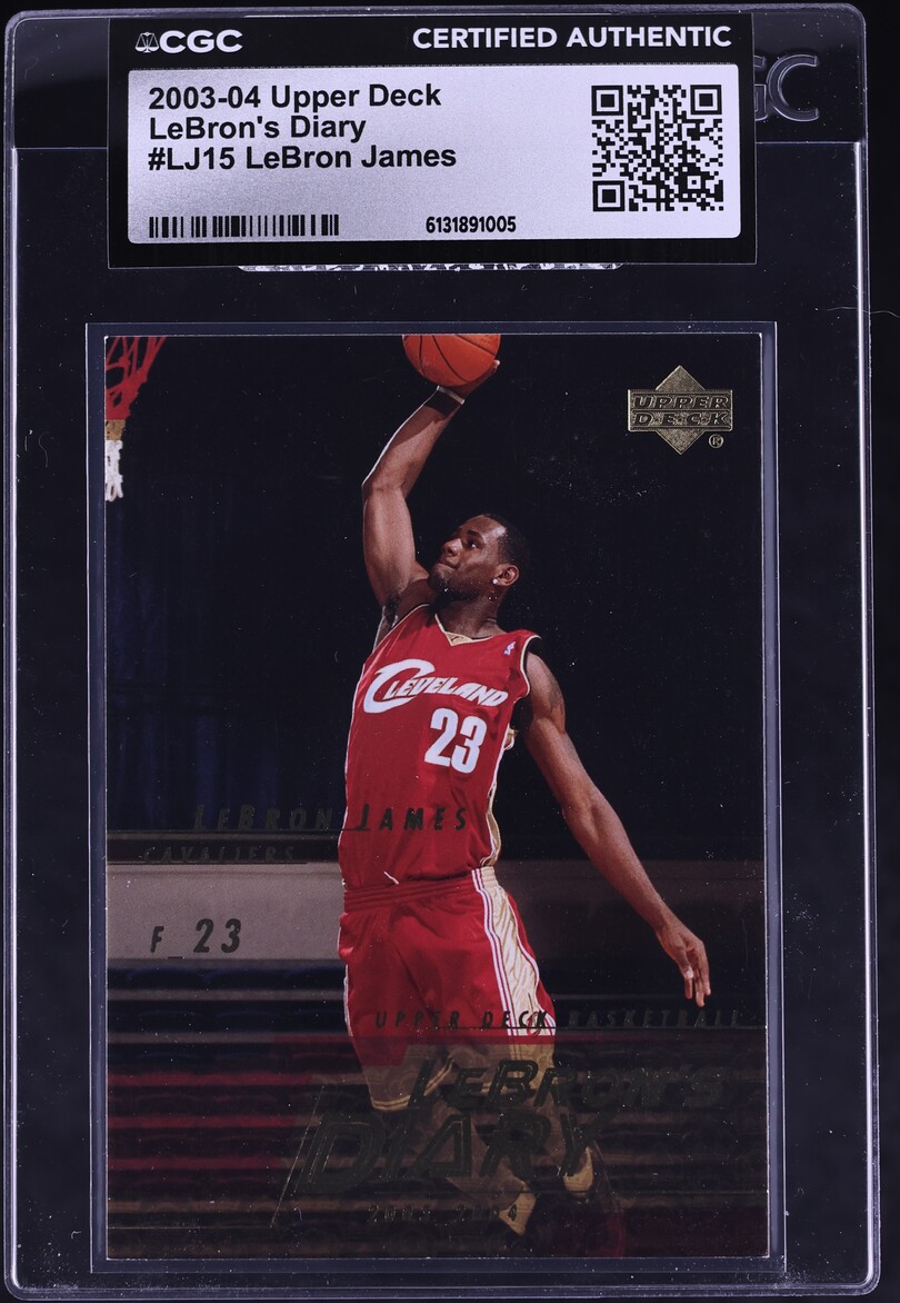 2003 Upper Deck LeBron's Diary LeBron James ROOKIE #LJ15 CGC AUTH