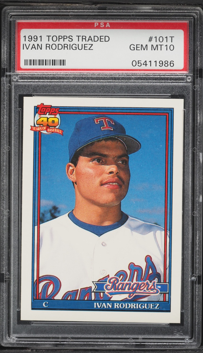 1991 Topps Traded Ivan Rodriguez ROOKIE #101T PSA 10 GEM MINT