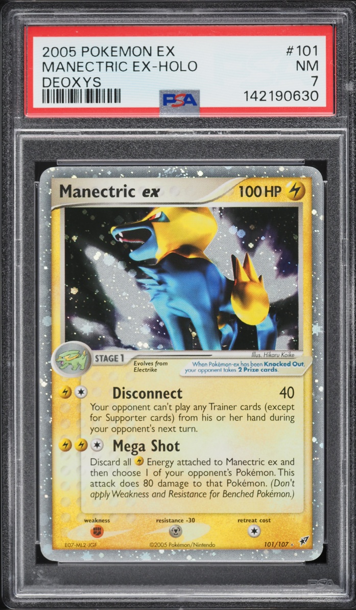 2005 Pokemon EX Deoxys Holo Manectric Ex #101 PSA 7 NRMT